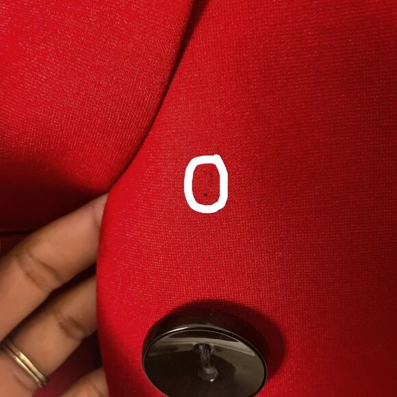 Donna Degnan Blazer Jacket size 10 Red Button Lined Stretch Made In USA Career - Picture 4 of 7